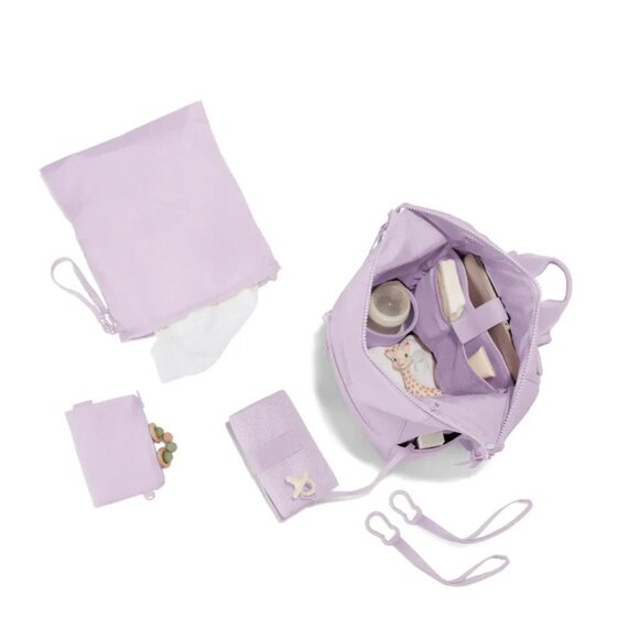 Dagne Dover Indi Neoprene Diaper Backpack in Lilac, Large - Picture 2 of 8